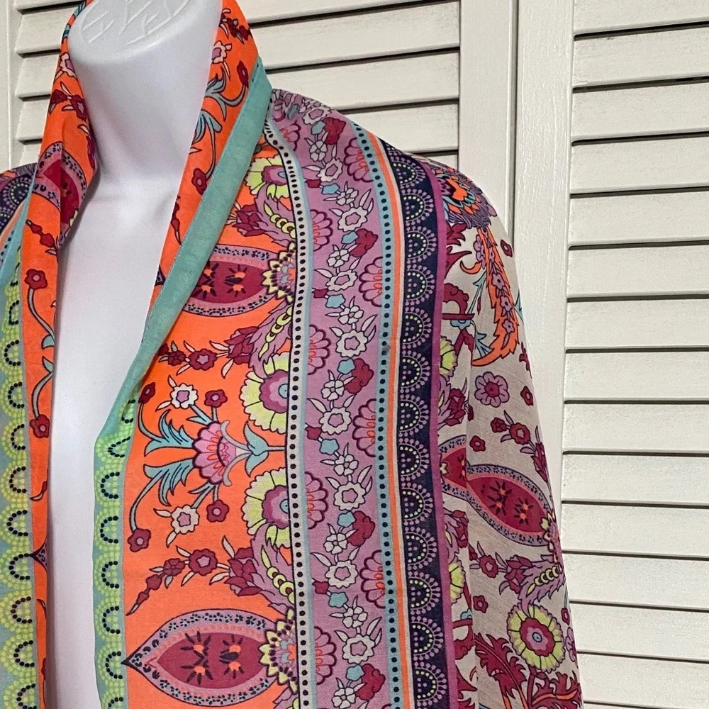 Aldo Colorful Bohemian Scarf with Tassels